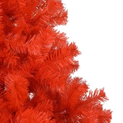 VidaLife Kunstkerstbomen^ Kunstkerstboom Met Led's En Standaard 210 Cm Pvc Rood