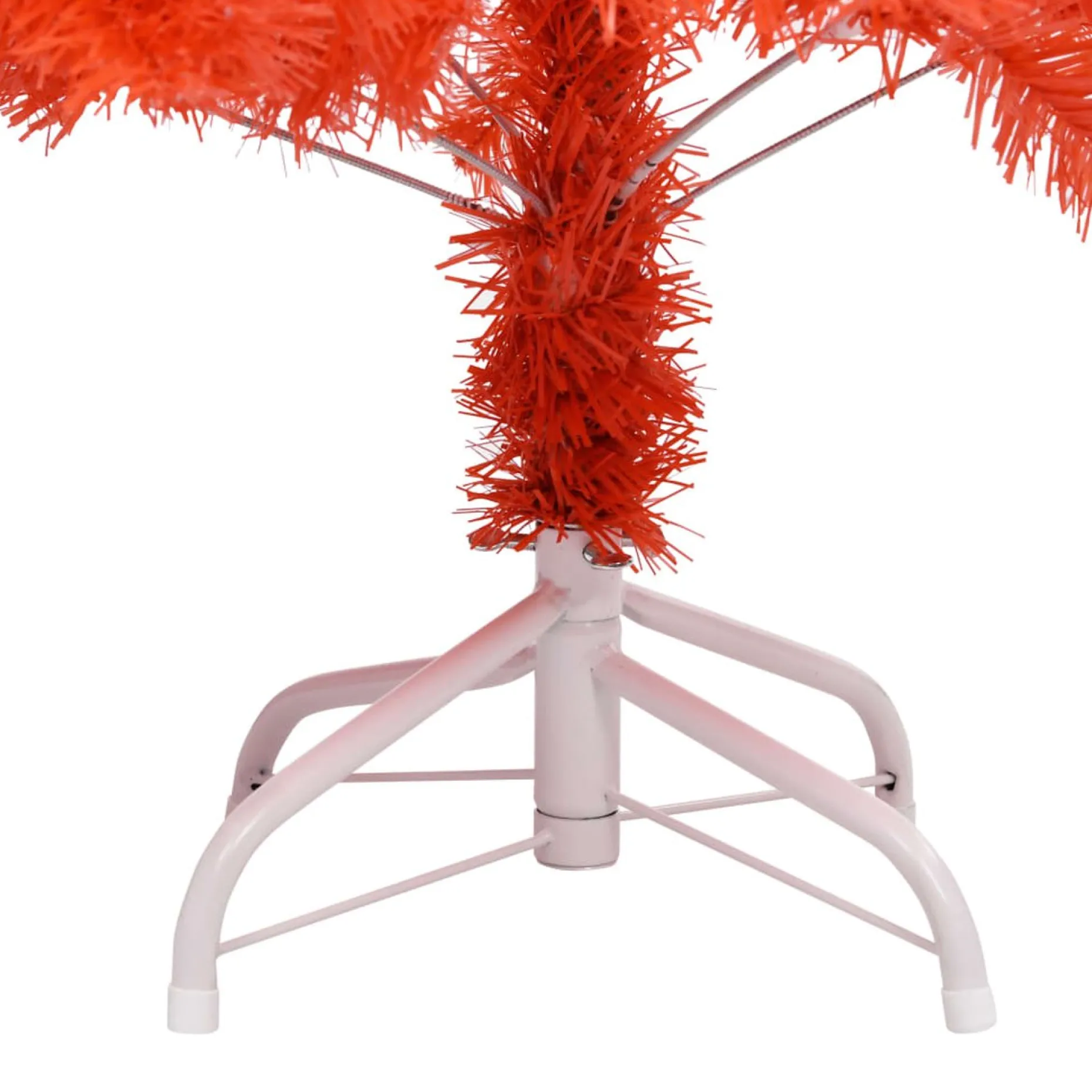 VidaLife Kunstkerstbomen^ Kunstkerstboom Met Led's En Standaard 210 Cm Pvc Rood