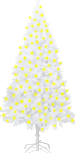 VidaLife Kunstkerstbomen^ Kunstkerstboom Met Led's En Dikke Takken 210 Cm Wit