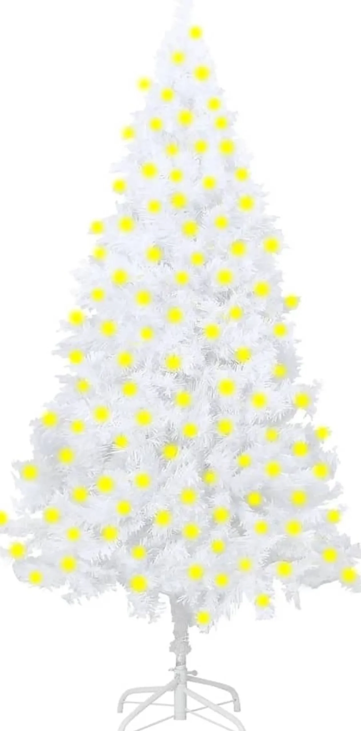 VidaLife Kunstkerstbomen^ Kunstkerstboom Met Led's En Dikke Takken 210 Cm Wit
