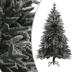 VidaLife Kunstkerstbomen^ Kunstkerstboom Met Led's, Kerstballen En Sneeuw 180 Cm Pvc Pe
