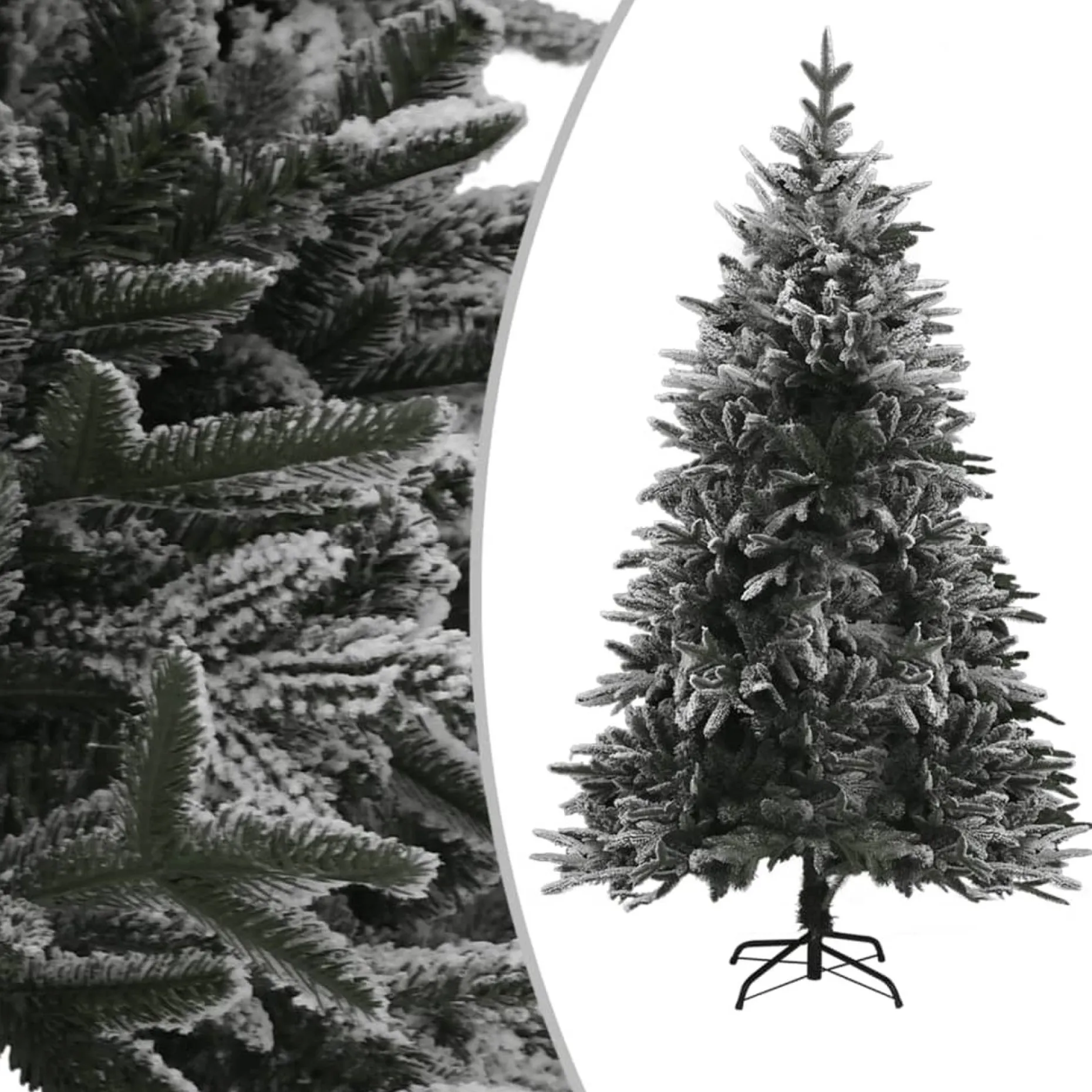 VidaLife Kunstkerstbomen^ Kunstkerstboom Met Led's, Kerstballen En Sneeuw 180 Cm Pvc Pe