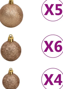 VidaLife Kunstkerstbomen^ Kunstkerstboom Met Led's, Kerstballen En Sneeuw 180 Cm Pvc Pe