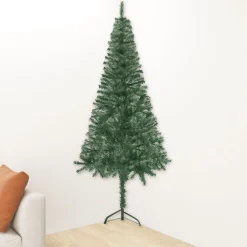 VidaLife Kunstkerstbomen^ Kunstkerstboom Met Led's Hoek 150 Cm Pvc Groen