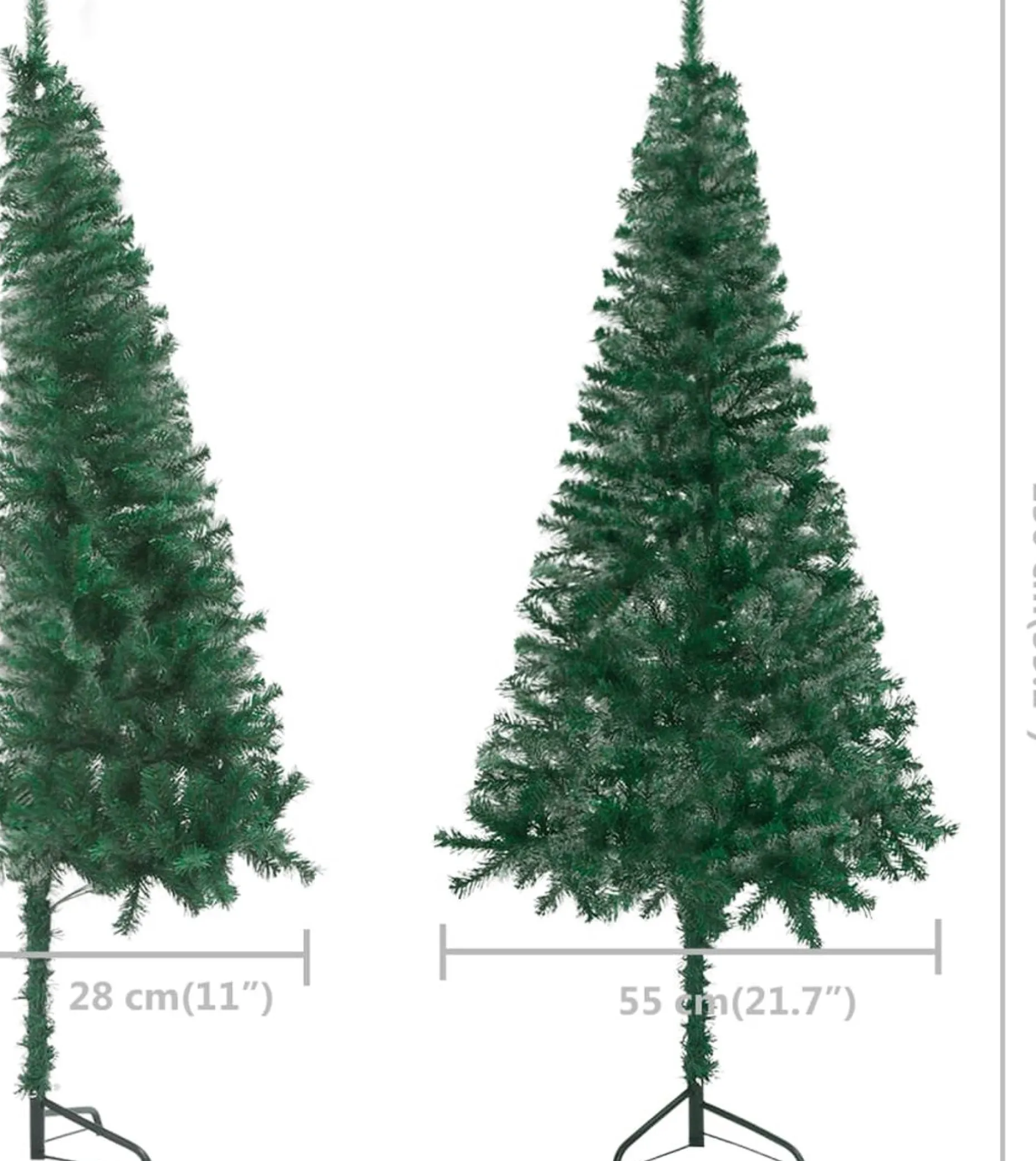 VidaLife Kunstkerstbomen^ Kunstkerstboom Met Led's Hoek 150 Cm Pvc Groen