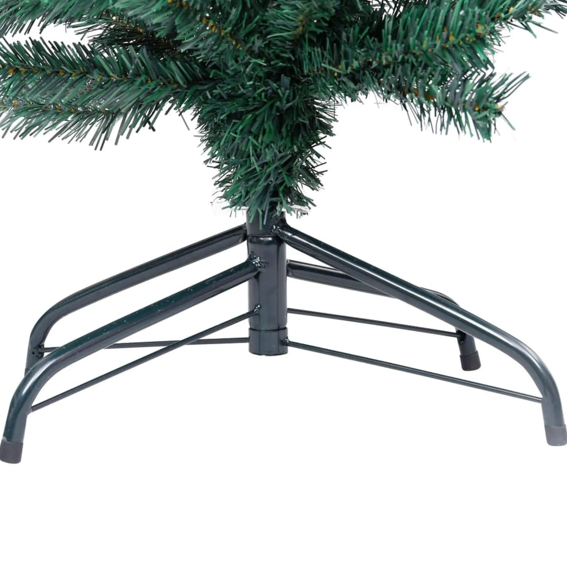 VidaLife Kunstkerstbomen^ Kunstkerstboom Met Led's En Standaard Smal 180 Cm Pvc Groen