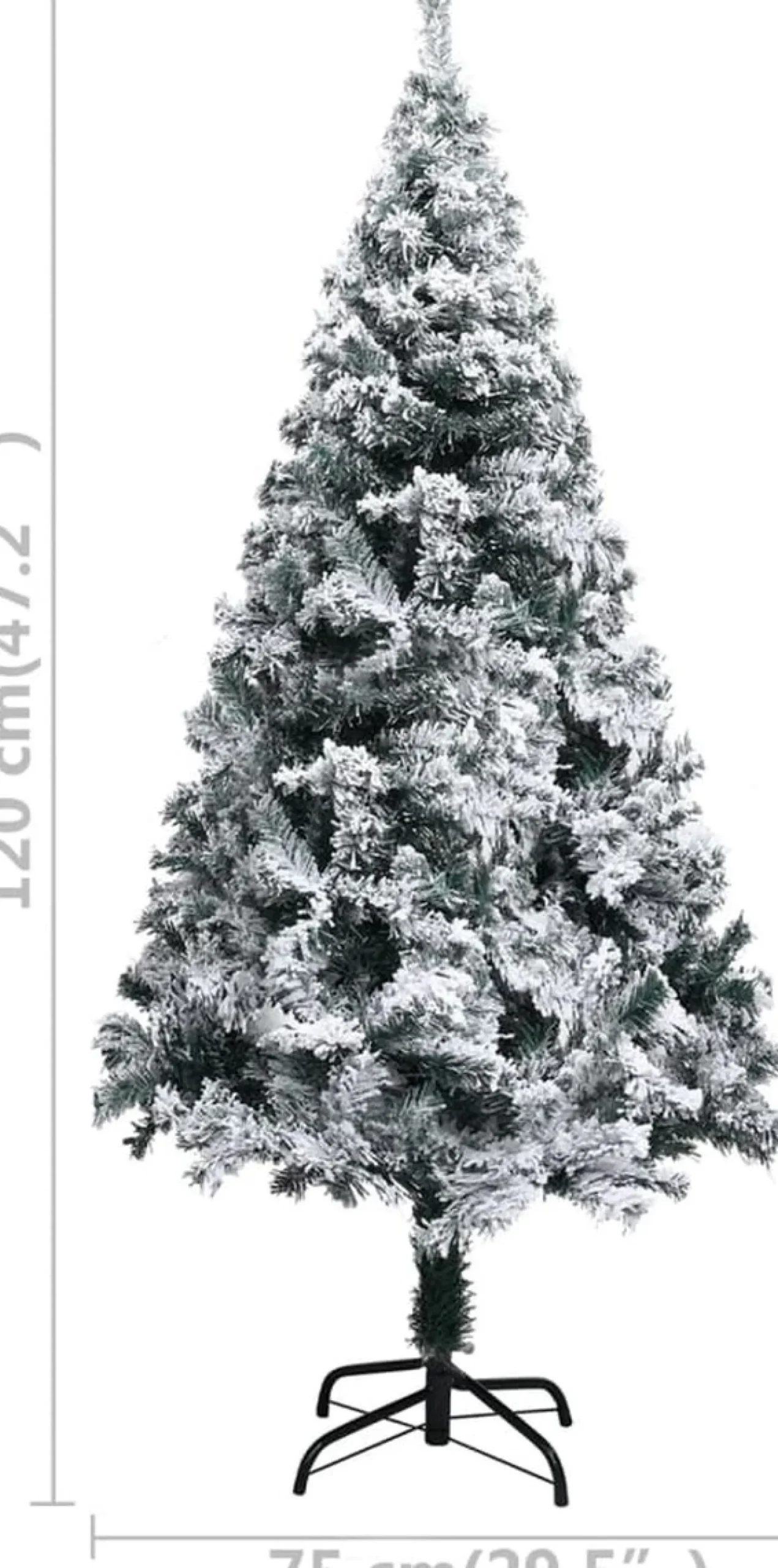 VidaLife Kunstkerstbomen^ Kunstkerstboom Met Sneeuw 120 Cm Pvc Groen