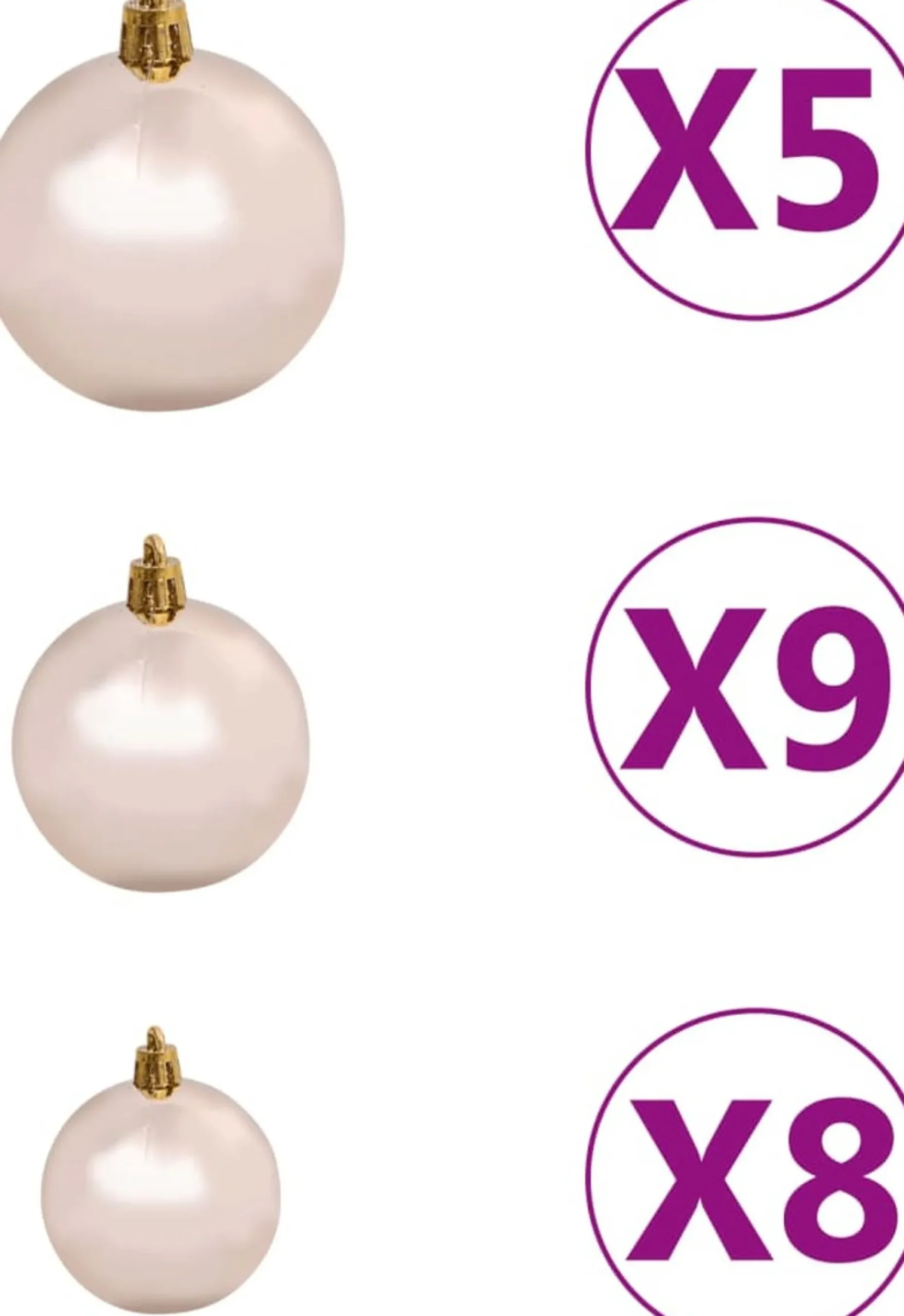VidaLife Kunstkerstbomen^ Kunstkerstboom Met Led's En Kerstballen Smal 180 Cm Groen