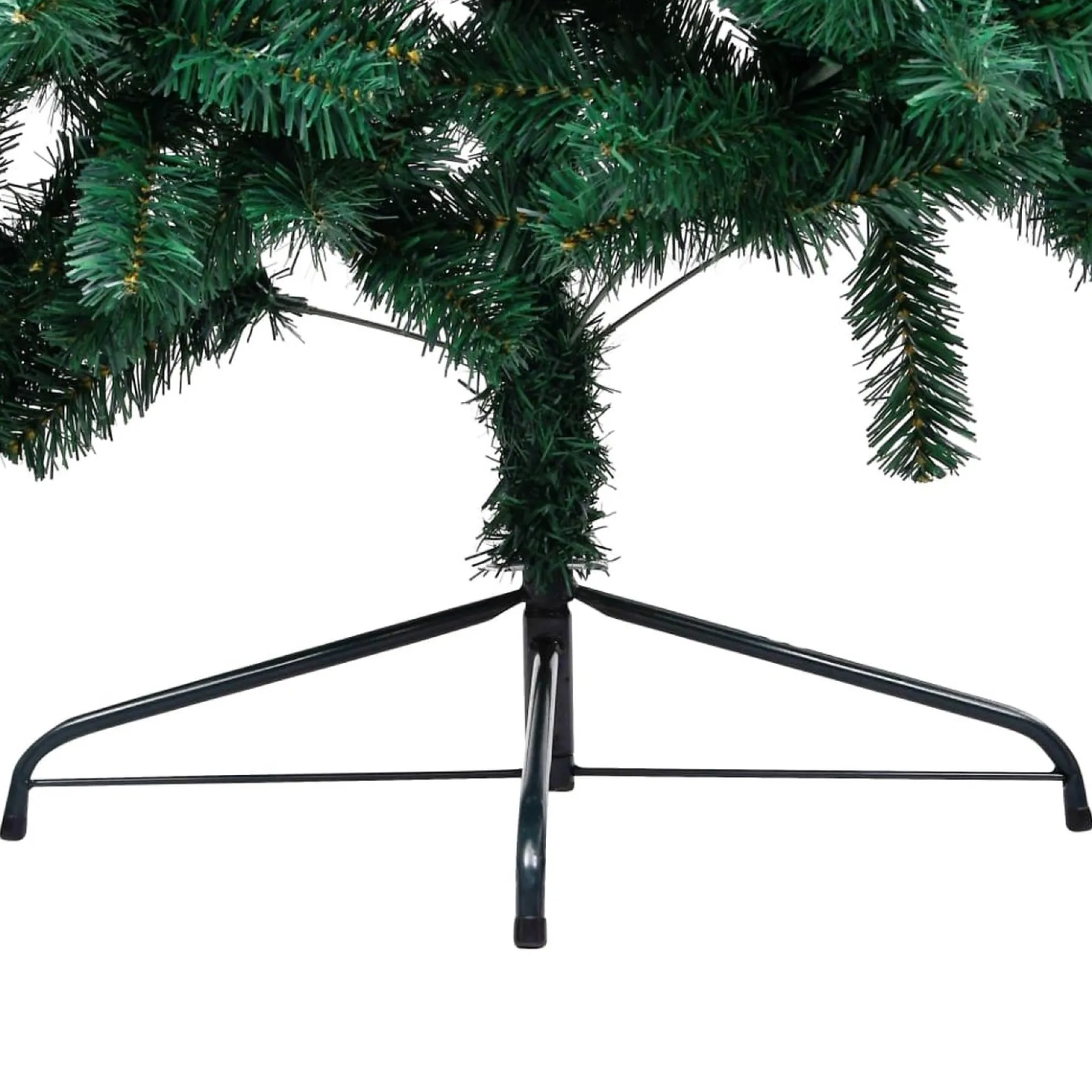 VidaLife Kunstkerstbomen^ Kunstkerstboom Met Led's En Kerstballen Half 120 Cm Groen