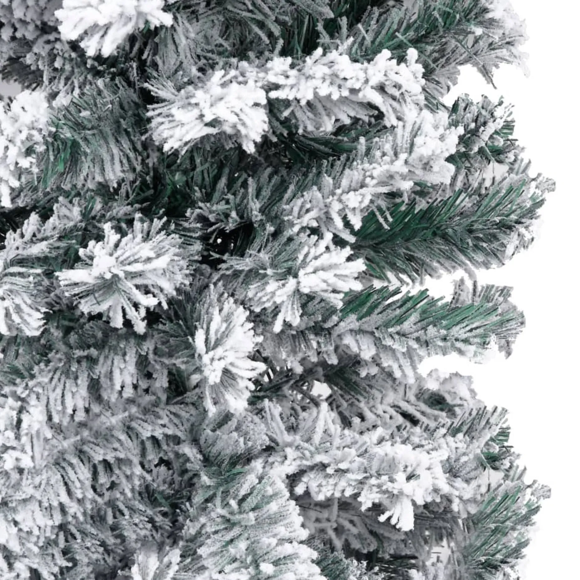 VidaLife Kunstkerstbomen^ Kunstkerstboom Met Sneeuw Smal 210 Cm Pvc Groen