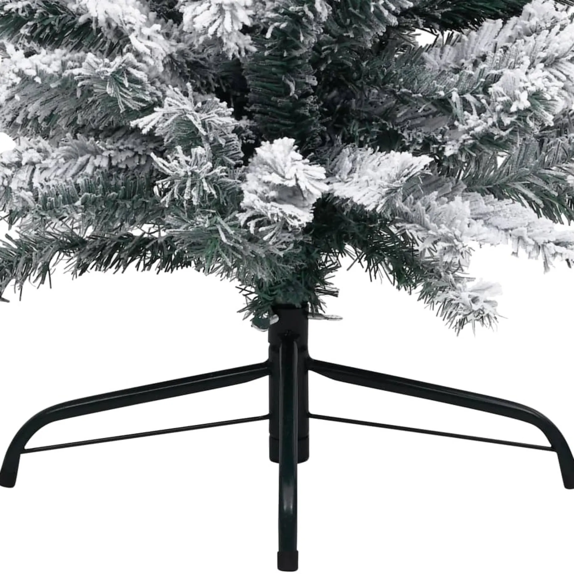 VidaLife Kunstkerstbomen^ Kunstkerstboom Met Sneeuw Smal 210 Cm Pvc Groen