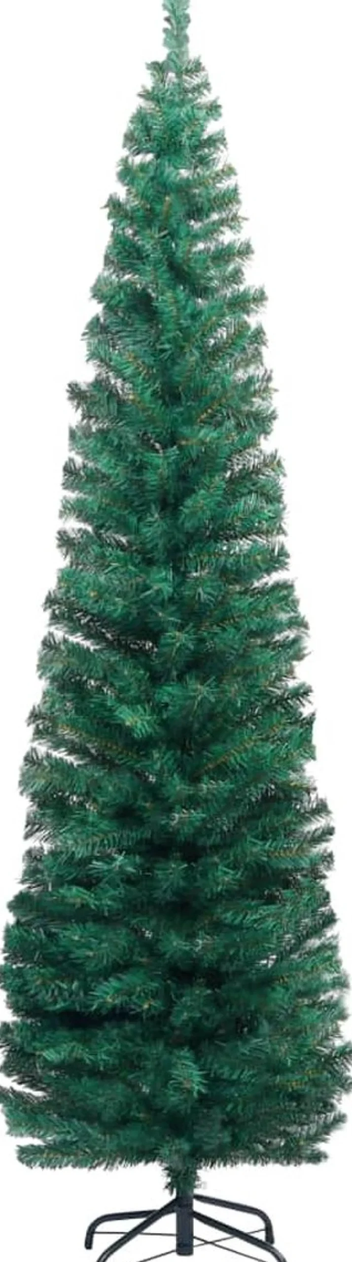 VidaLife Kunstkerstbomen^ Kunstkerstboom Met Standaard Smal 180 Cm Pvc Groen