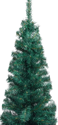 VidaLife Kunstkerstbomen^ Kunstkerstboom Met Standaard Smal 180 Cm Pvc Groen
