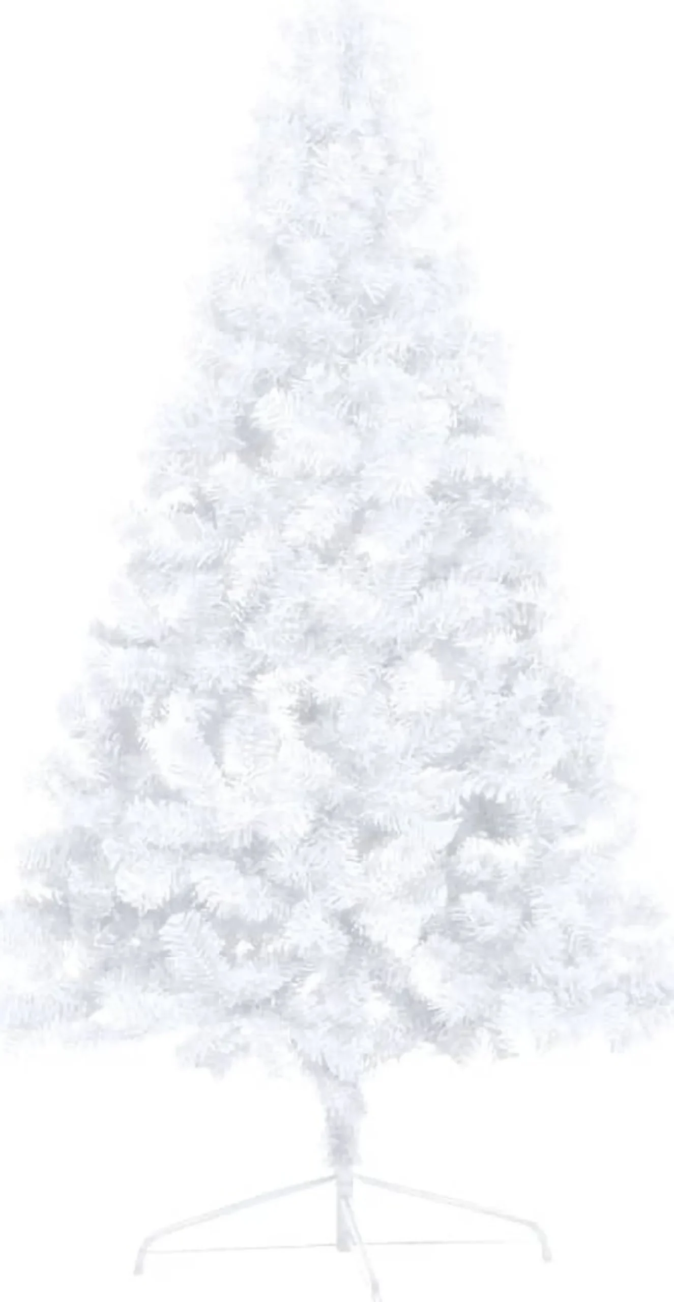 VidaLife Kunstkerstbomen^ Kunstkerstboom Met Led's En Kerstballen Half 150 Cm Wit