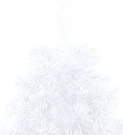 VidaLife Kunstkerstbomen^ Kunstkerstboom Met Led's En Kerstballen Half 150 Cm Wit