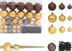 VidaLife Kunstkerstbomen^ Kunstkerstboom Omgekeerd Met Led's En Kerstballen 150 Cm