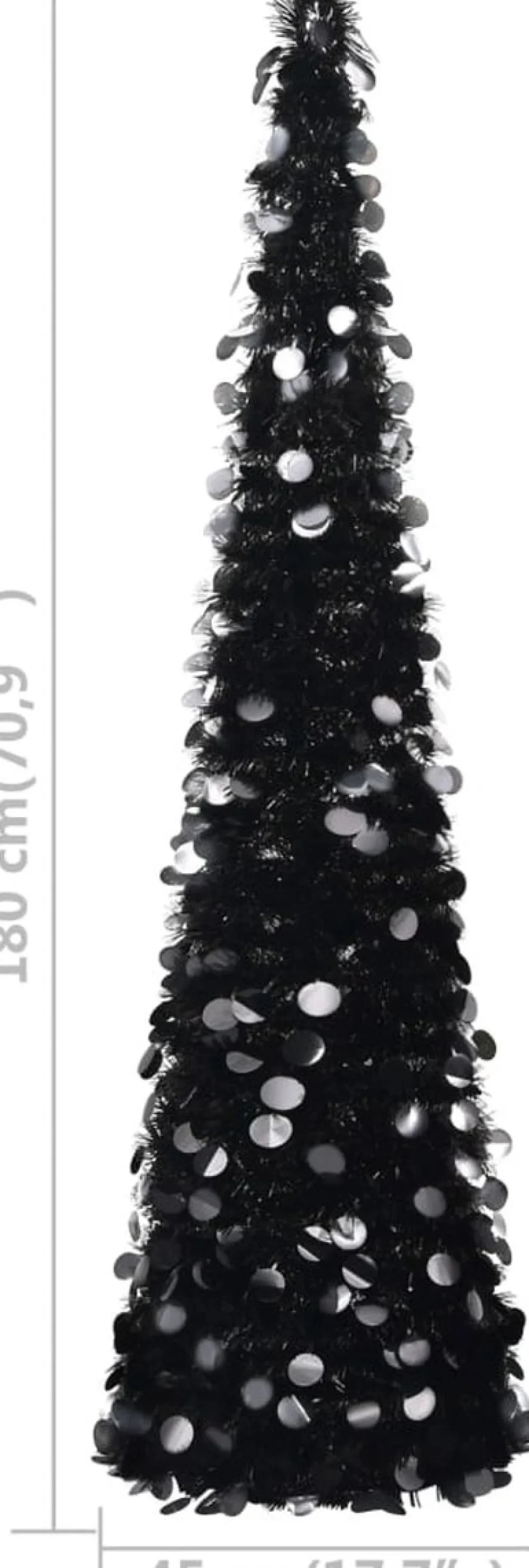 VidaLife Kunstkerstbomen^ Kunstkerstboom Pop-Up 180 Cm Pet Zwart