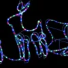 vidaXL Verlichte Kerstfiguren^ Buitenkerstversiering Rendier En Slee 576 Led's