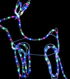 vidaXL Verlichte Kerstfiguren^ Buitenkerstversiering Rendier En Slee 576 Led's