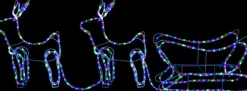 vidaXL Verlichte Kerstfiguren^ Buitenkerstversiering Rendier En Slee 576 Led's