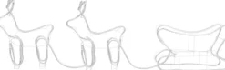 vidaXL Verlichte Kerstfiguren^ Buitenkerstversiering Rendier En Slee 576 Led's