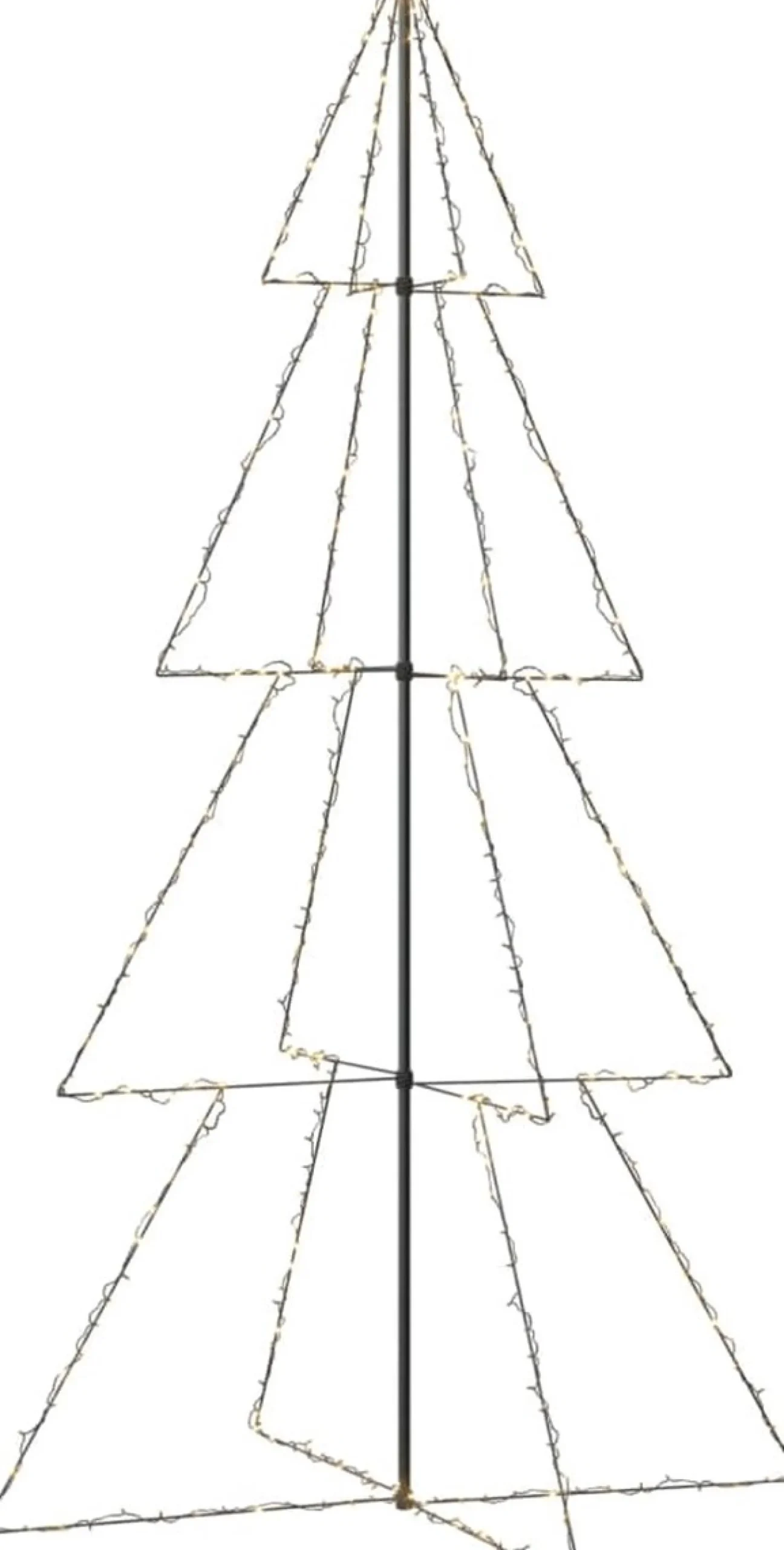 vidaXL Decoratieve Kerstbomen^ Kegelkerstboom 360 Led's Binnen En Buiten 143X250 Cm