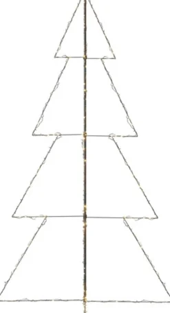 vidaXL Decoratieve Kerstbomen^ Kegelkerstboom 360 Led's Binnen En Buiten 143X250 Cm