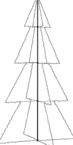 vidaXL Decoratieve Kerstbomen^ Kegelkerstboom 360 Led's Binnen En Buiten 143X250 Cm