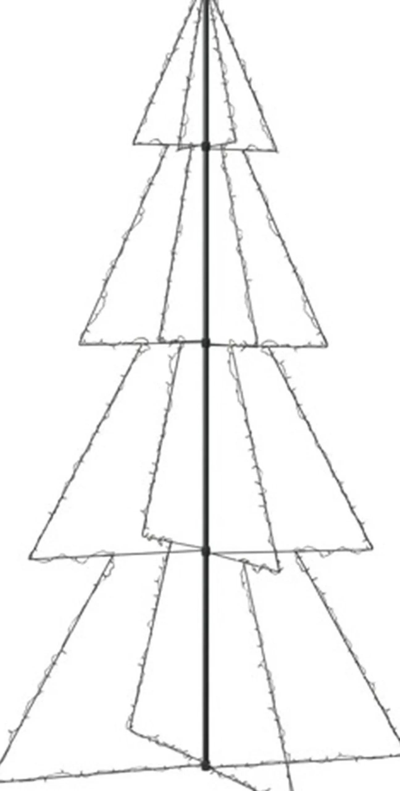 vidaXL Decoratieve Kerstbomen^ Kegelkerstboom 360 Led's Binnen En Buiten 143X250 Cm
