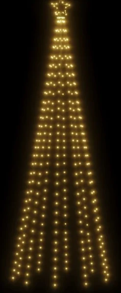 vidaXL Decoratieve Kerstbomen^ Kegelkerstboom 310 Led's 100X300 Cm Warm