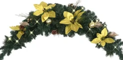 vidaXL Kerstboog Met Led-Lampjes 90 Cm Pvc Groen Clearance