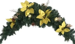 vidaXL Kerstboog Met Led-Lampjes 90 Cm Pvc Groen Clearance