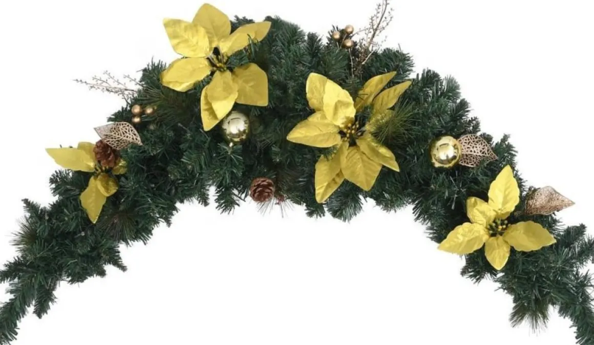 vidaXL Kerstboog Met Led-Lampjes 90 Cm Pvc Groen Clearance