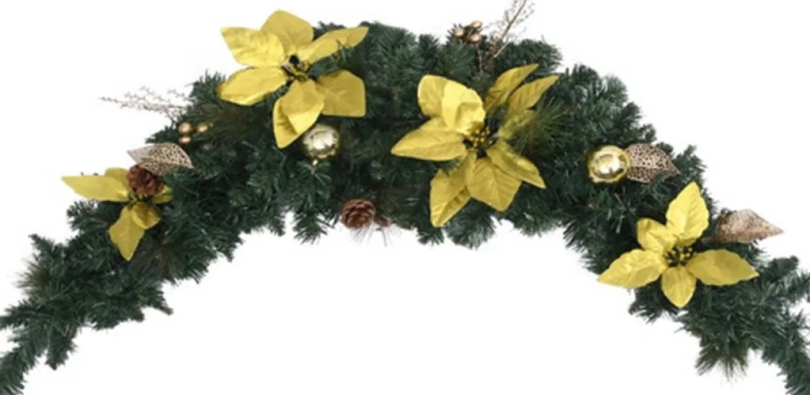 vidaXL Kerstboog Met Led-Lampjes 90 Cm Pvc Groen Clearance