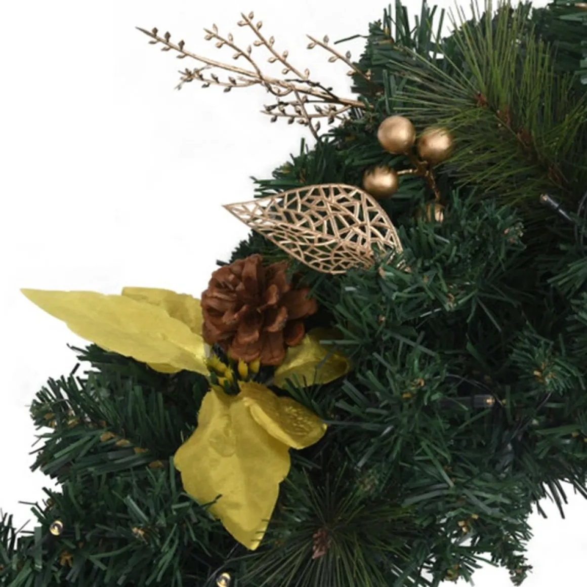 vidaXL Kerstboog Met Led-Lampjes 90 Cm Pvc Groen Clearance