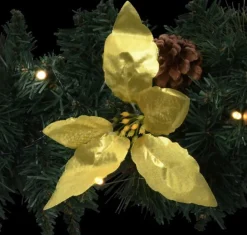 vidaXL Kerstboog Met Led-Lampjes 90 Cm Pvc Groen Clearance