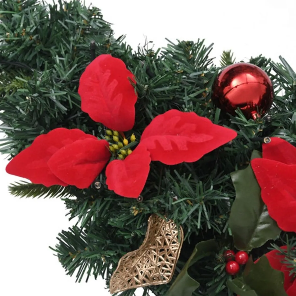 vidaXL Kerstboog Met Led-Lampjes 90 Cm Pvc Groen Cheap