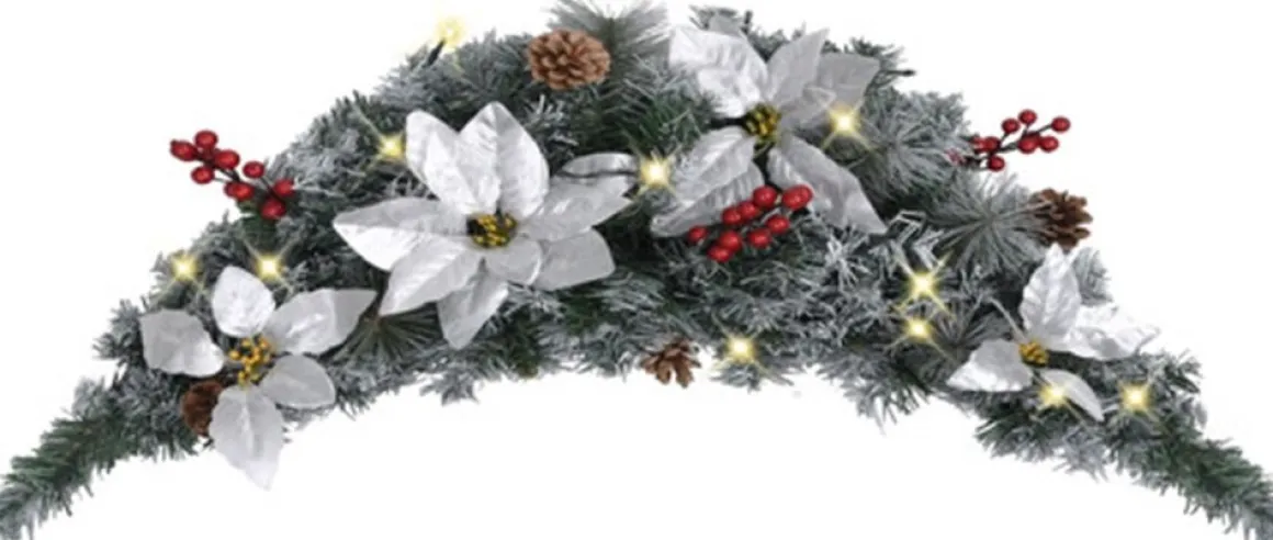 vidaXL Kerstboog Met Led-Lampjes 90 Cm Pvc Groen Hot