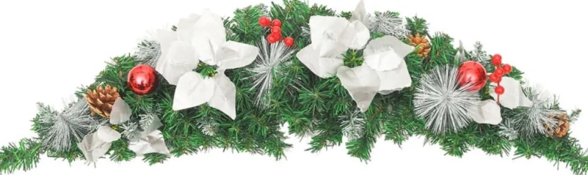 vidaXL Kerstboog Met Led-Lampjes 90 Cm Pvc Groen Hot