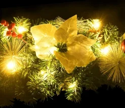 vidaXL Kerstboog Met Led-Lampjes 90 Cm Pvc Groen Hot