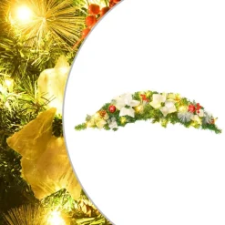 vidaXL Kerstboog Met Led-Lampjes 90 Cm Pvc Groen Hot