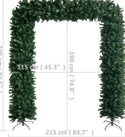 vidaXL Decoratieve Kerstbomen^ Kerstboog Met Led's 240 Cm Groen