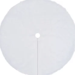 vidaXL Kerstboomstandaarden^ Kerstboomrok 90 Cm Kunstbont Wit