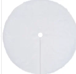 vidaXL Kerstboomstandaarden^ Kerstboomrok 90 Cm Kunstbont Wit