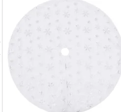 vidaXL Kerstboomstandaarden^ Kerstboomrok Luxe 90 Cm Kunstbont Wit