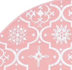 vidaXL Kerstboomstandaarden^ Kerstboomrok Luxe Met Sok 122 Cm Stof Roze