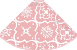 vidaXL Kerstboomstandaarden^ Kerstboomrok Luxe Met Sok 122 Cm Stof Roze