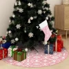 vidaXL Kerstboomstandaarden^ Kerstboomrok Luxe Met Sok 150 Cm Stof Roze