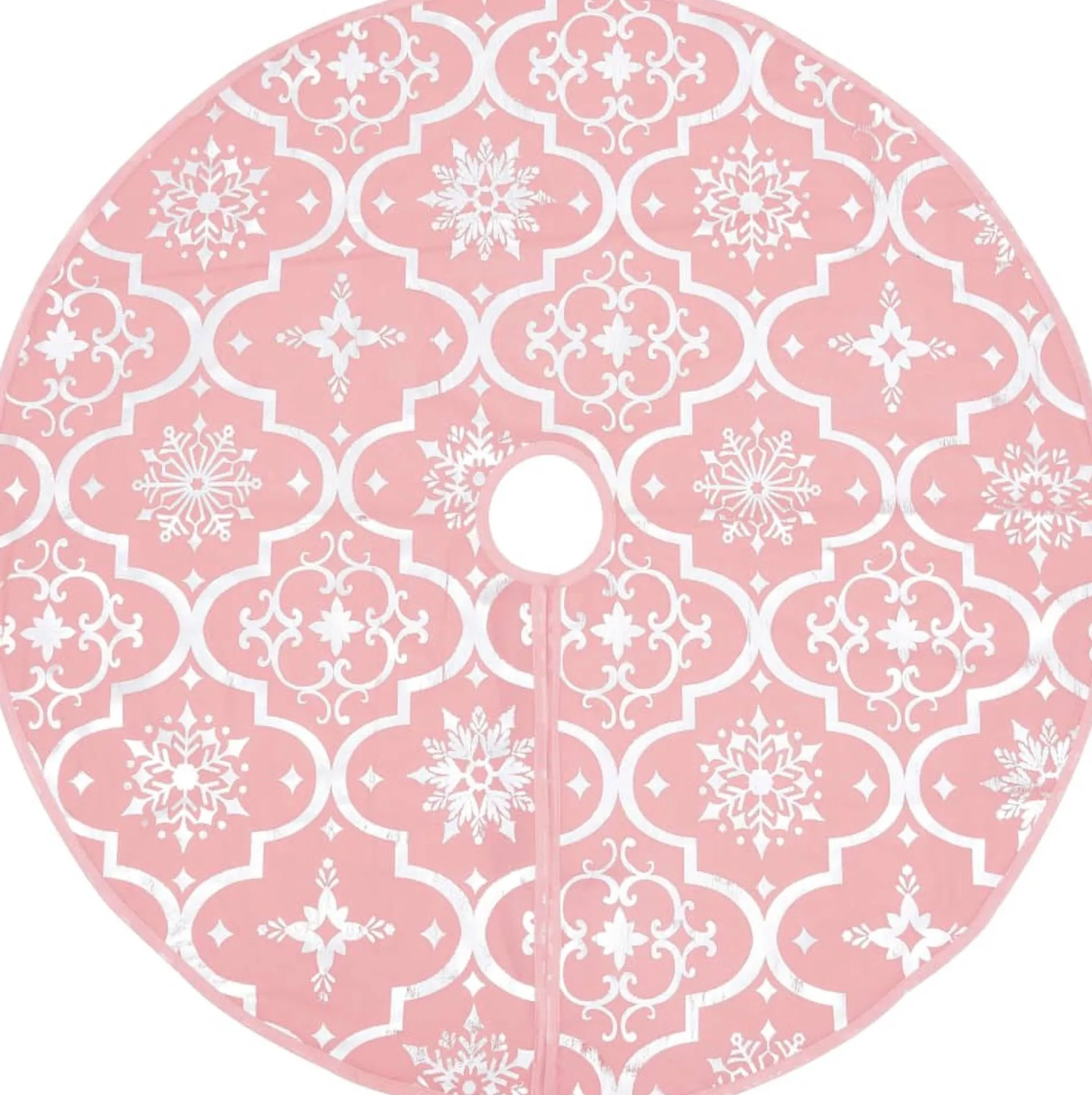 vidaXL Kerstboomstandaarden^ Kerstboomrok Luxe Met Sok 150 Cm Stof Roze