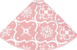 vidaXL Kerstboomstandaarden^ Kerstboomrok Luxe Met Sok 150 Cm Stof Roze